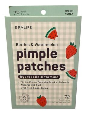 Spalife Berries & Watermelon Pimple Patches - Mint Green